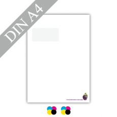 Briefpapier | 80g Naturpapier weiss | DIN A4 | 4/4-farbig